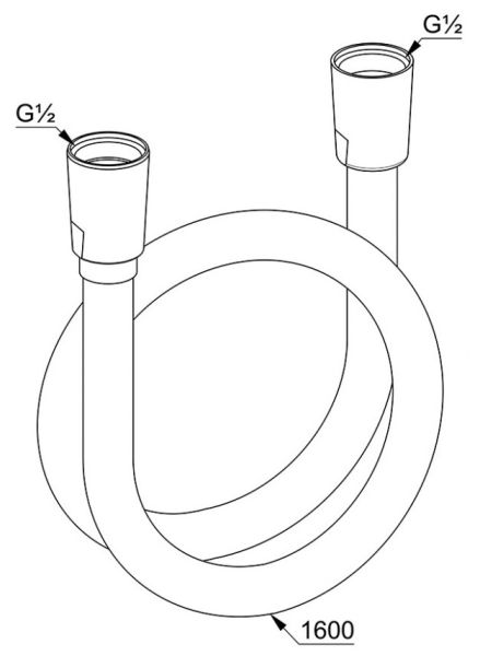Душевой шланг Kludi Suparaflex White 160см белый 6107291-00